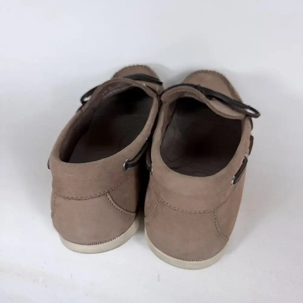 L.L.Bean Handsewn Camp Moccasins Men's 12 Brown Leather Comfort Slip-On Shoes